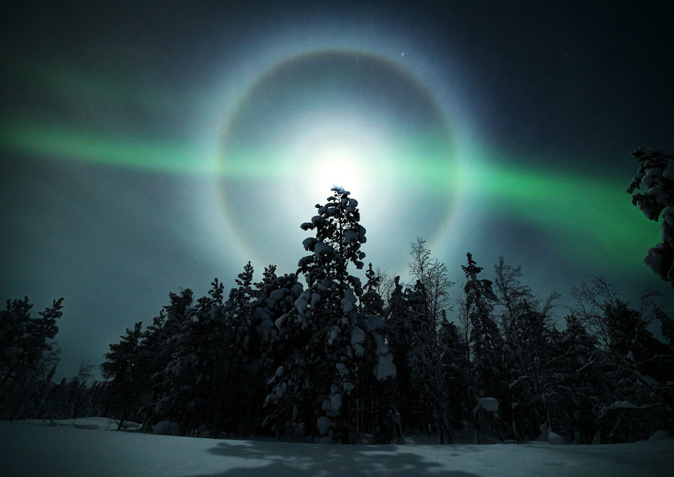 Halo och norrsken