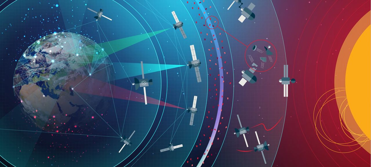The_protection_of_space_assets_pillars.jpg Satelliter runt jorden